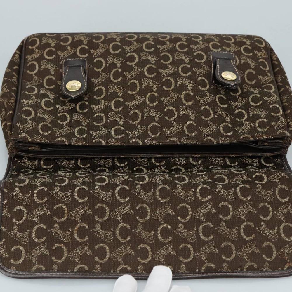 CELINE C Sulky Hand Bag Canvas Brown Auth 97779 - Picture 10 of 16